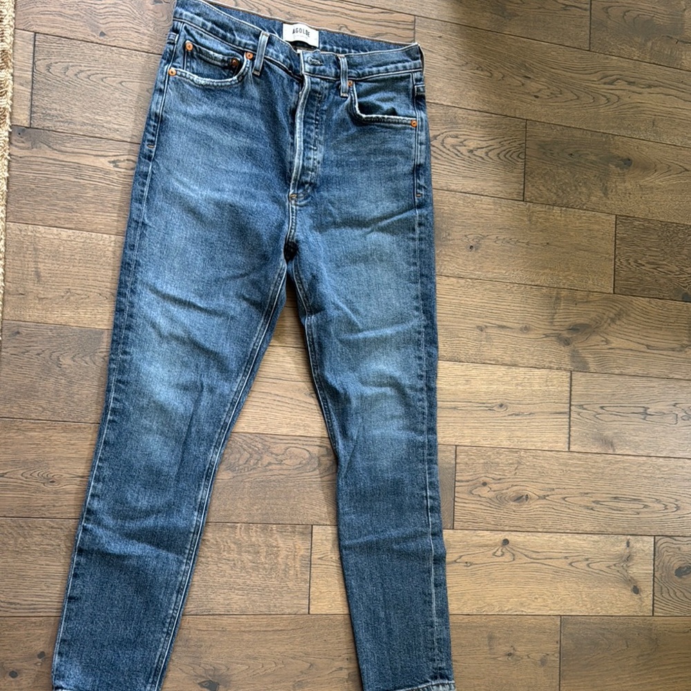Agolde Blue Straight Jeans Timeless Style
